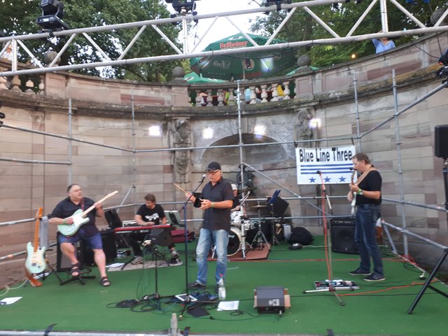 Die Band Blue Line Three sorgte am Samstagabend für gute Stimmung. | Foto: Pacher