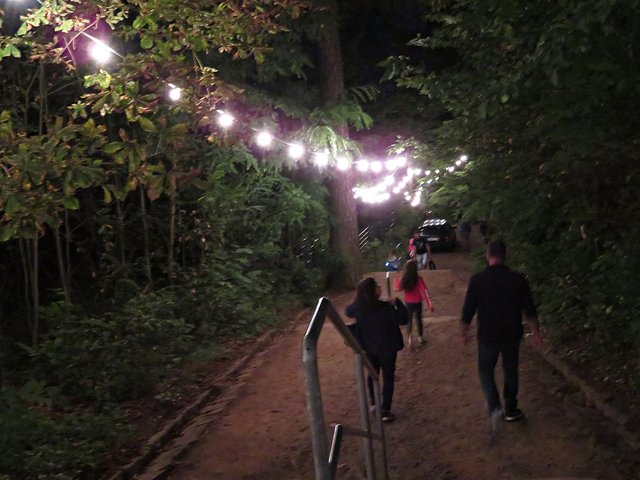 Der Weg zur Straße hin gut beleuchtet | Foto: Brigitte Melder