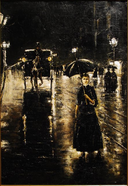 Lesser Ury Mädchen mit dem Schirm
