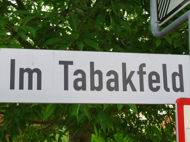 Auch die Straßennamen stehen hier für Tabak | Foto: Brigitte Melder