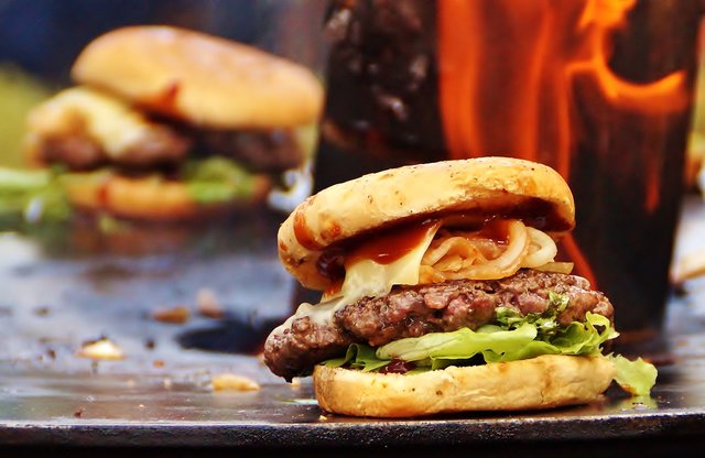 Unter anderem konnte man sich frische Burger vom Grill schmecken lassen | Foto: Jutta Felka