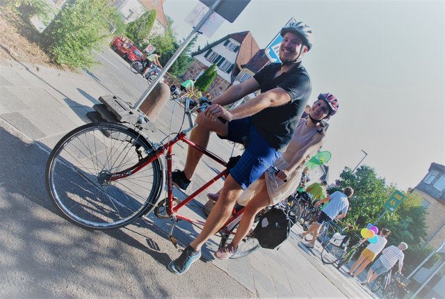 Zahlreiche Radler schwangen sich gemäß des diesjährigen Erlebnistag-Mottos auf's Tandem. | Foto: Pacher