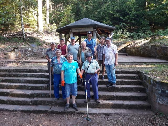 Hinten von links nach rechts: Richard Kempf, Anton Bader, Gerhard Felix, Albert Halde, Erich Grüssert, Sabine Hoffmann, Walter Halde. Vorn von links nach rechts: Alois Schilling, Ewald Bick, Siegfried Wendel.