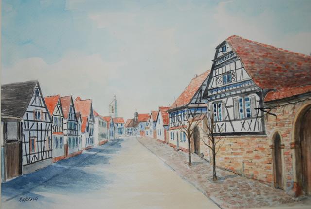 Die Langgasse in Haßloch mit ihrem wunderbaren Fachwerkhausbestand.