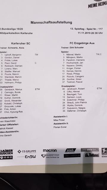 Aufstellung