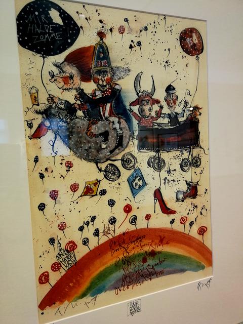 Seiner Heimatstadt Pirmasens hat der Künstler dieses Werk mit dem Titel „Over the Rainbow“ gewidmet. Dies ist zugleich das Motto der Ausstellung in der Alten Post. Foto: Kling-Kimmle
