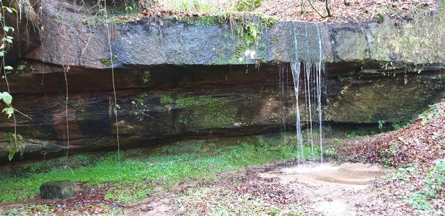 Der erste kleine Wasserfall im Odenbachtal findet sich schon vor dem Kessel, im Sommer versiegt der Zufluss
 | Foto: Handyfoto von Jens Vollmer