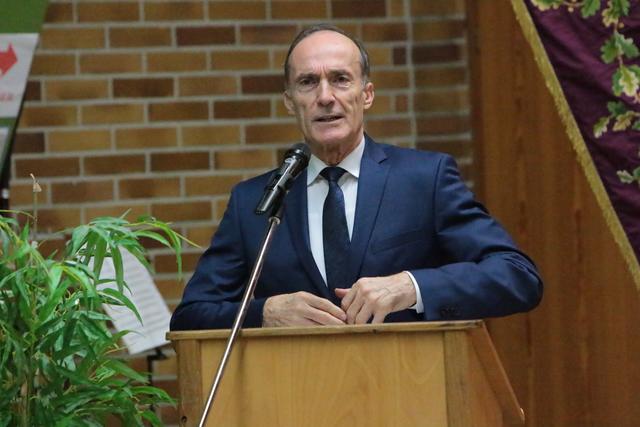 Der Bundestagsabgeordnete Eberhard Gienger sprach beim Neujahrsempfang des TV Oberhausen über den Wert des Ehrenamtes für die Gesellschaft | Foto: Kurt Klumpp