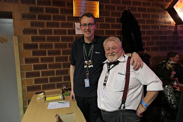 Am Empfang die beiden gut gelaunten Bessem