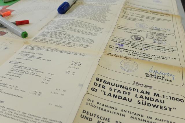 Blick in die Vergangenheit: Der aktuelle Bebauungsplan G1 sieht für den Bereich des Hofmeister-Geländes in Landau noch eine rein gewerbliche Nutzung vor.
