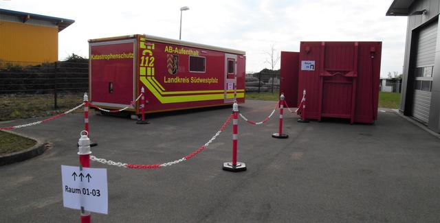 Seit eineinhalb Wochen bereit: das „Corona-Testzentrum“ in Höhfröschen (Verbandsgemeinde Thaleischweiler-Wallhalben).