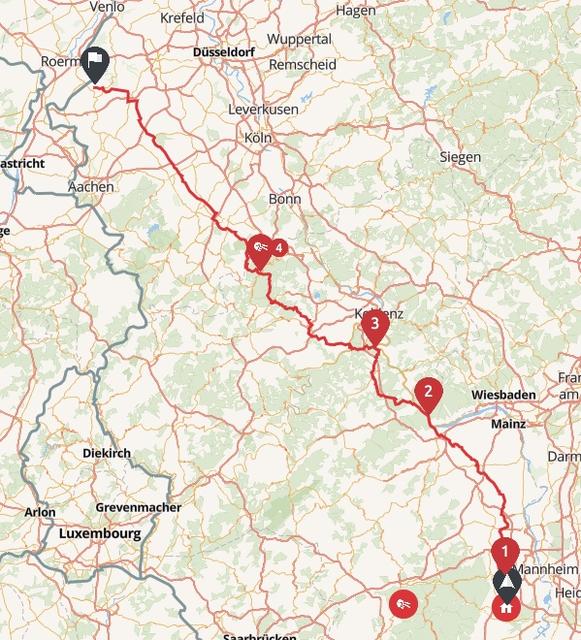 Tourplan 1. Etappe | Foto: Tourplan Calimoto Motorradnavigation