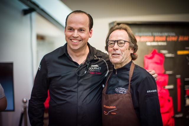 Freunde und Berufskollegen: Tristan Brandt mit Dieter Müller.  foto: gaier