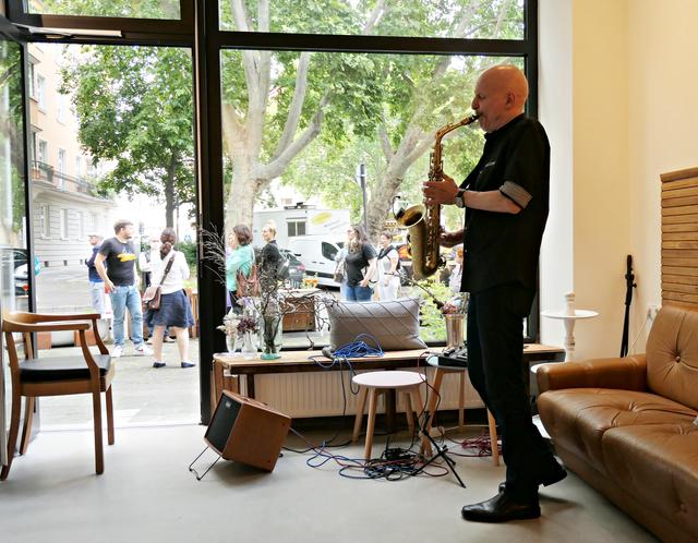 Olaf Schönborn mit seinem Saxophon | Foto: Brigitte Melder