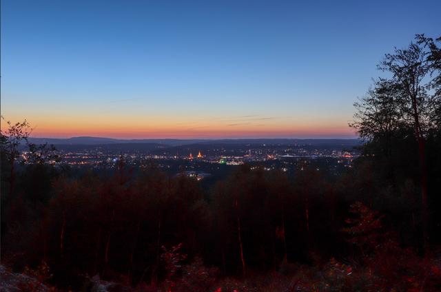 Night of Light auch am Humbergturm Kaiserslautern, Blick auf die Stadt | Foto: Patrick Baumgärtner