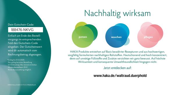 Einfach den Gutschein-Code am Ende des Einkaufs eingeben.