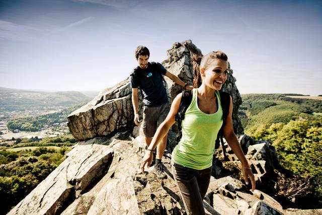 Die "Kirner Dolomiten" im südlichen Hunsrück bieten schöne Routen zum Klettern, aber auch zum Wandern.  | Foto: soonteam