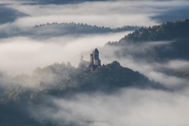 Das Foto von der Burg Berwartstein in Erlenbach im Nebelmeer ist der Sieger für den November 2019.  | Foto: Manuel Steiner