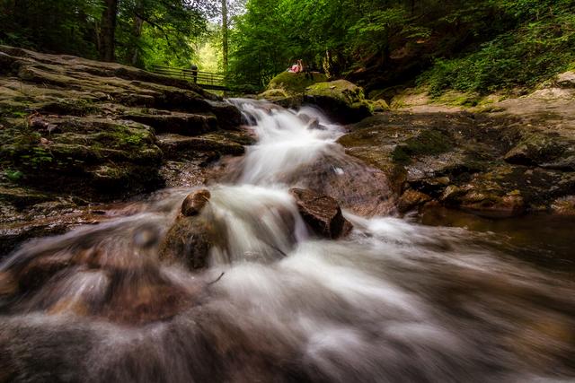 beim Geroldsauer Wasserfall in der Nähe von Baden-Baden im Juli 2020