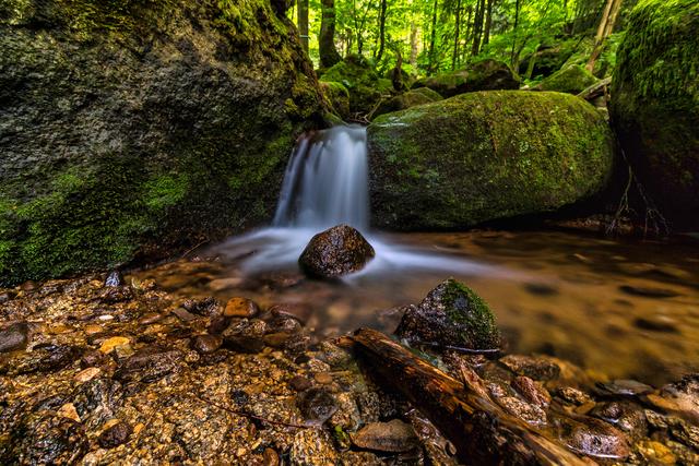  an den Gertelbacher Wasserfällen in der Nähe von Baden-Baden im Juli 2020