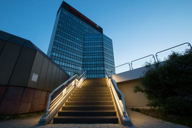 Aufstieg zum Rathauscenter, Ludwigshafen, die Stunden für derartige Blicke sind wohl gezählt