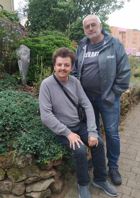 Vermisstenforscher Uwe Benkel (rechts) mit seinem Forscherkollegen Hannes Stetten aus Knetzgau/Oberfranken | Foto: PS