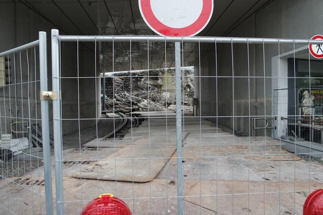 Die Durchfahrt von  und nach Mannheim während der Abrissarbeiten ... | Foto: BAS