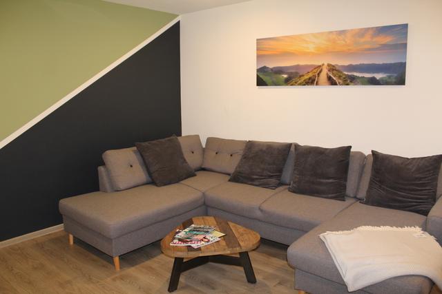 Die gemütliche Sofaecke.