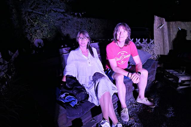 Freunde: Sandra Rickert und Musiker Roland Moschel | Foto: Brigitte Melder