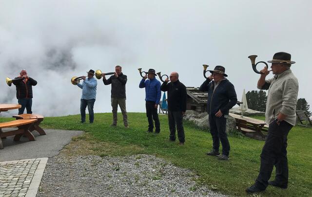 Jagdhornbläser Dudenhofen auf Stallwies (1933 m) | Foto: cke