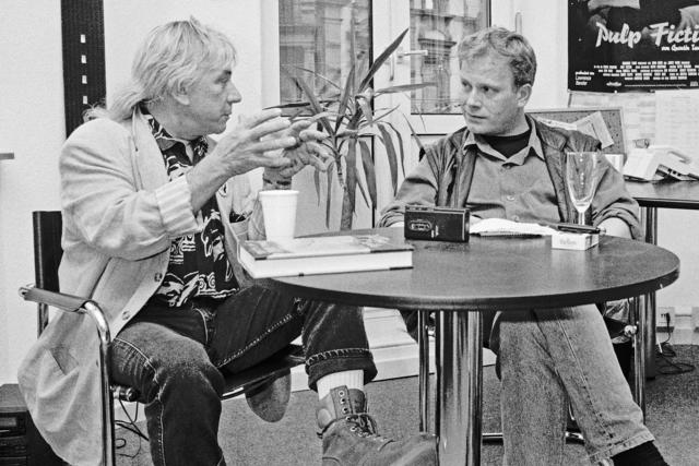Eine Legende im Gespräch: Eric Burdon (links) und Wobla-Redakteur Udo Barth. 