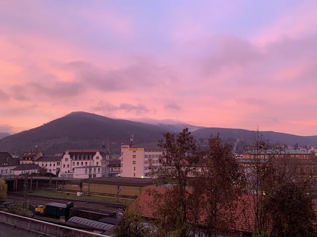 Der Himmel über Neustadt an der Weinstraße brennt 😍 | Foto: Laura Braunbach
