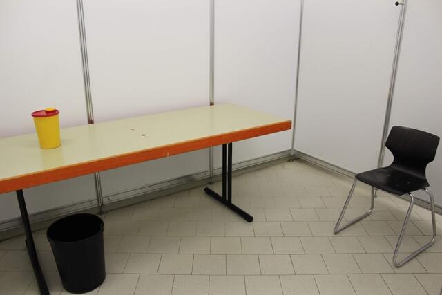 Eine der Impfkabinen. | Foto: Basaric-Steinhübl