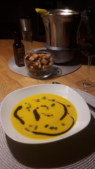 Kürbissuppe.