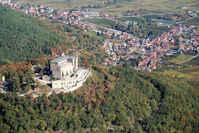 Dort wo der Wald die Reben küsst: Die wunderbare Lage des Schlosses am Übergang des Pfälzerwaldes zu Rheinebene lockt zahlreiche Touristen nach Hambach. | Foto: Pacher