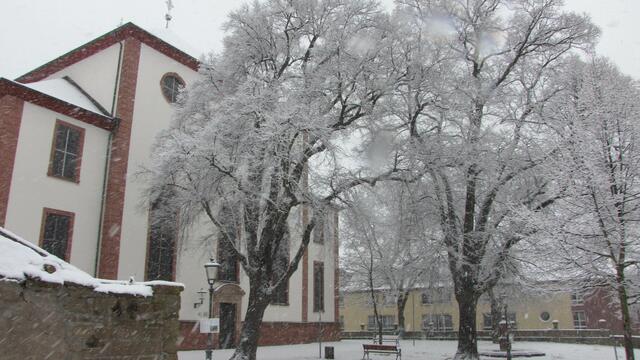 Winter an der ev. Paulskirche in Kirchheimbolanden | Foto: Gerhard Jung