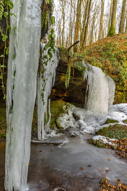 Ein weiterer Wasserfall in der Hexenklamm im Januar 2017 | Foto: Jens Vollmer