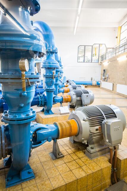 Herz des Wasserwerks: die Pumpen. | Foto: Roland Kohls