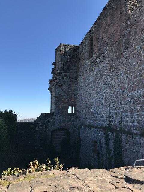 Die am meisten erhaltene Burgmauer der Ruine Lindelbrunn | Foto: B. Bender