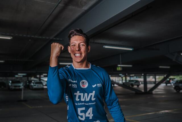 Leon Hoblaj ist dritter Torhüter der Eulen Ludwigshafen | Foto: Dennis Weißmantel