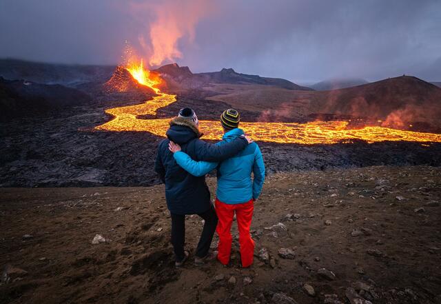Blick auf die Lavamassen | Foto: Oliver Schwenn und Yannick Scherthan