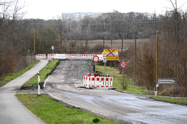 Blick im März 2021 von der Umgehung Jockgrim auf den Knotenpunkt L540 / K10 | Foto: A. Abt