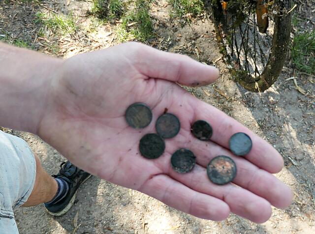Mehrere Münzen, unter anderem 1 Pfennig | Foto: Brigitte Melder