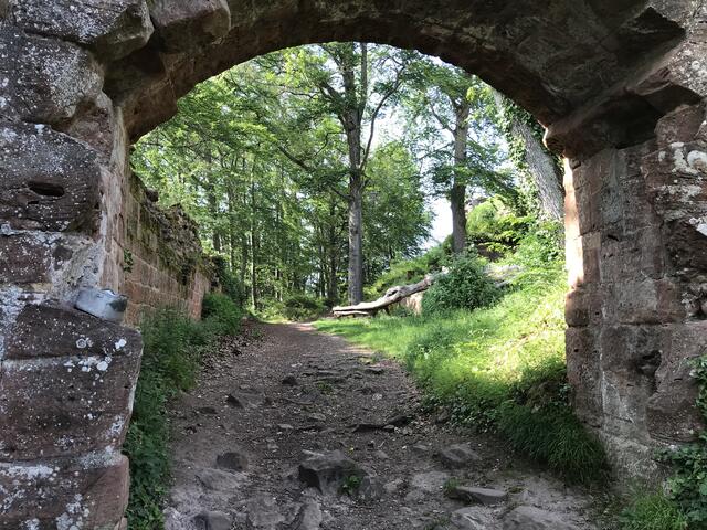 Links sind Reste der Ringmauer zu sehen | Foto: B. Bender