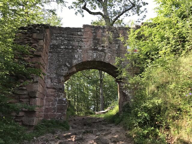 Eingang zur Burgruine Guttenberg durch das letzte verbliebene von drei Toren | Foto: B. Bender