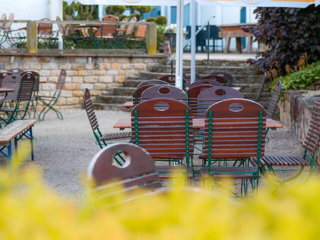 Biergarten in Bad Dürkhime | Foto: Kim Rileit