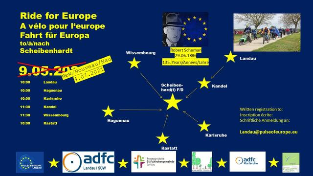 Ride for Europe 2021, Flyer | Foto: Pulse of Europe, Dietmatt Itt
