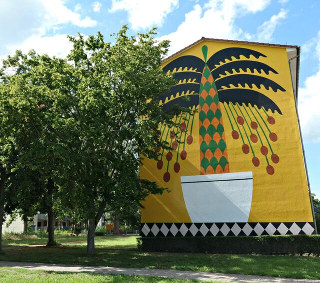 Agostino Iacurci hat die andere Seite des Hauses bemalt | Foto: Brigitte Melder