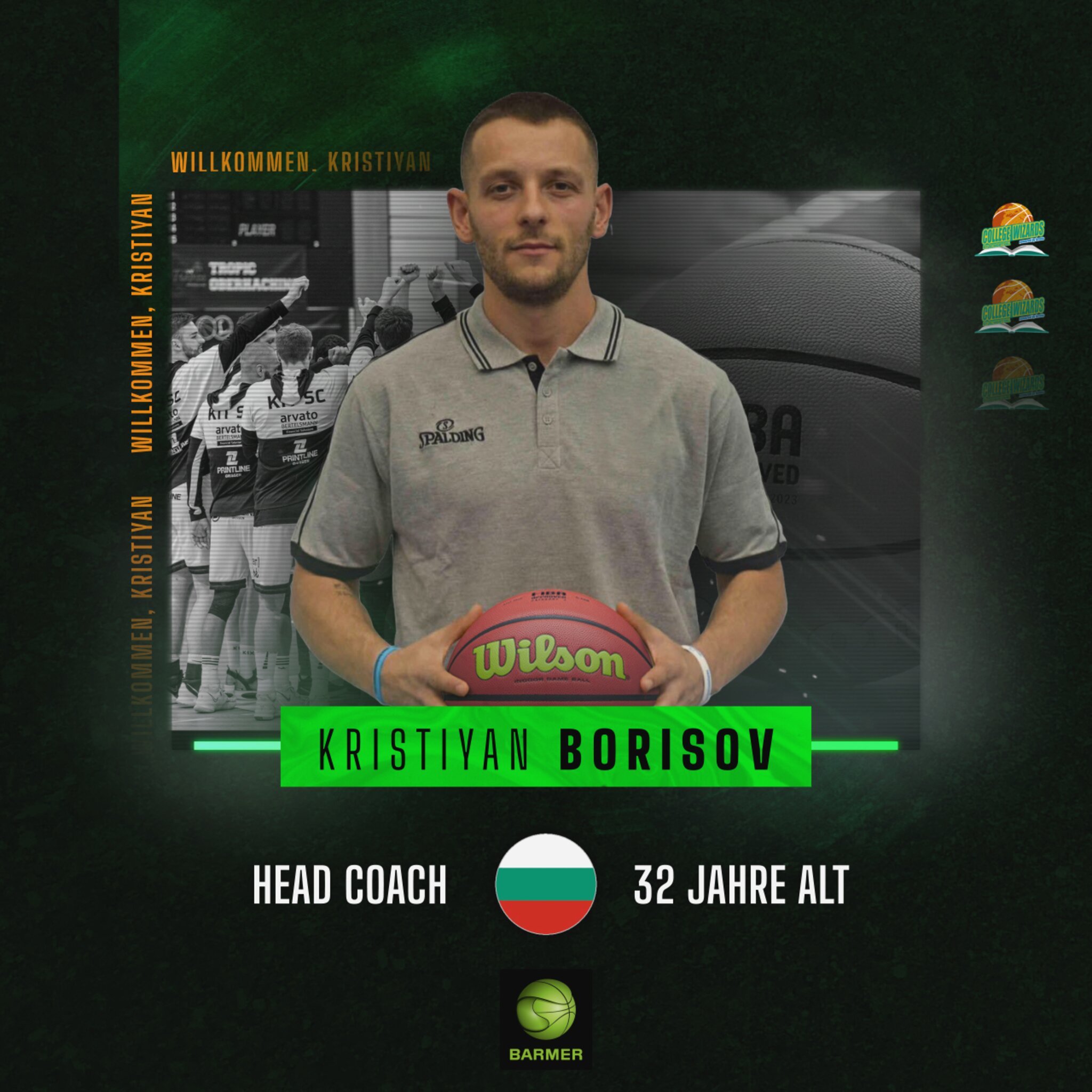Trainersuche hat ein Ende Kristiyan Borisov neuer WizardsHeadcoach