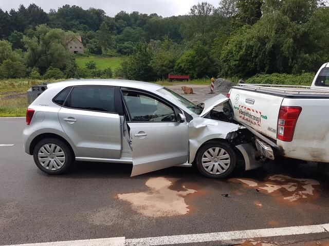 Verkehrsunfall am Ortseingang in Olsbrücken